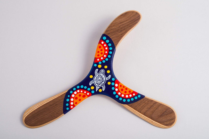 Boomerang en bois Warramba peint à la main