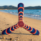 Boomerang avec arches bleues