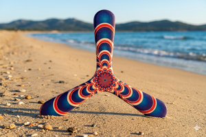 Boomerang avec arches bleues