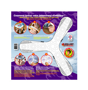 Boomerang en carton d'intérieur