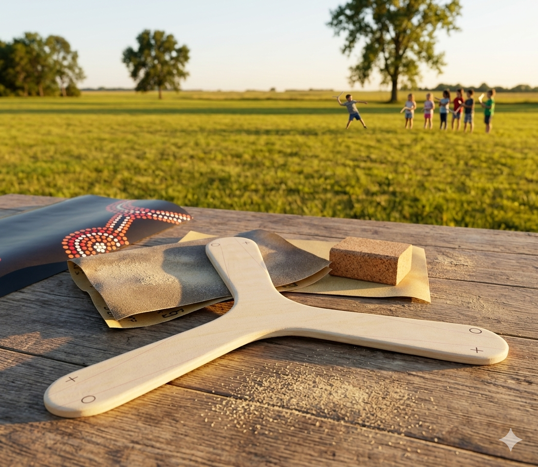 Kit de boomerang à fabriquer en bois