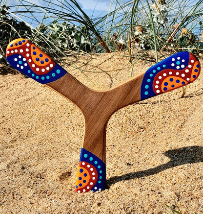 Warukay Boomerang ambidextrous (Wooden 3 Sided Boomerang)