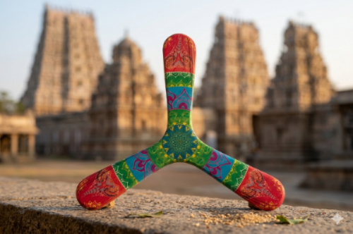 boomerang indien motifs mandala colorés