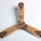 Boomerang in wood and cork