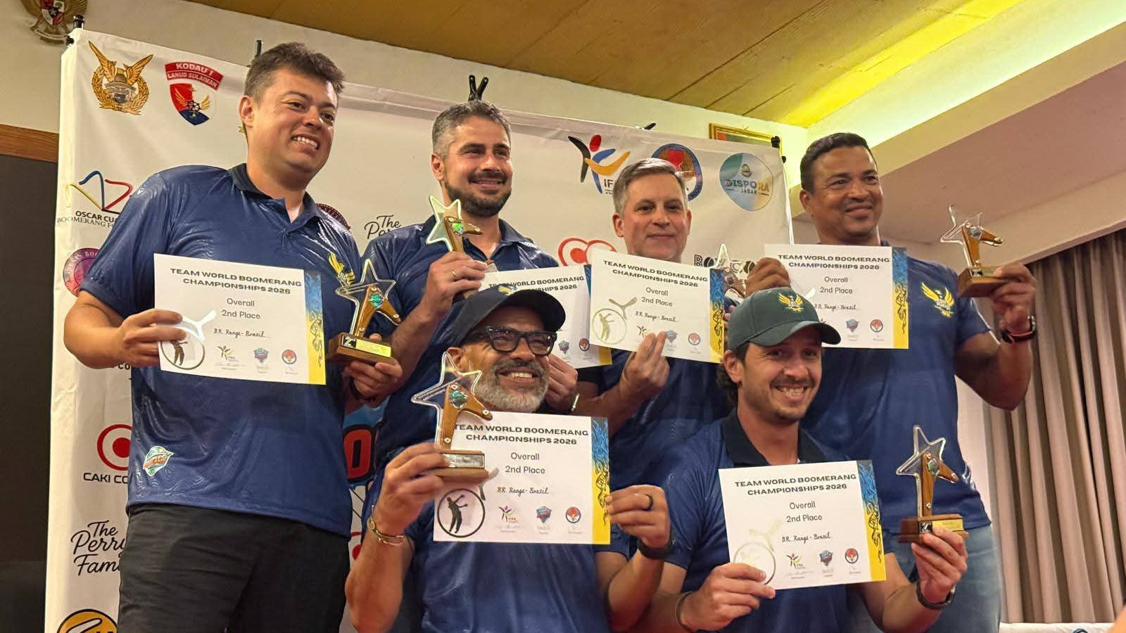 L'équipe brésilienne de boomerang fière de sa 2e place aux Championnats du Monde de boomerang 2026 en Indonésie