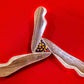 Decoratieve houten boemerang, de Wulaki