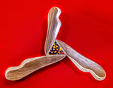 Decoratieve houten boemerang, de Wulaki
