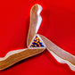 Decoratieve houten boemerang, de Wulaki