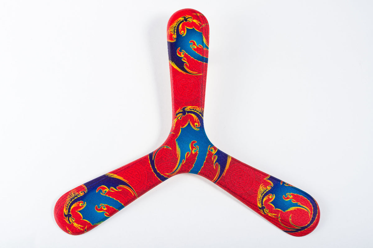 Boomerang Dragons en bois artisanal – design fantastique, idéal pour collection et cadeau original
