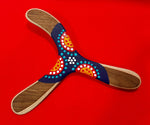 Boomerang Waramba pour gaucher en bois – modèle sportif haute performance, conçu pour lanceurs gauchers